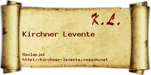 Kirchner Levente névjegykártya
