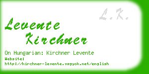 levente kirchner business card